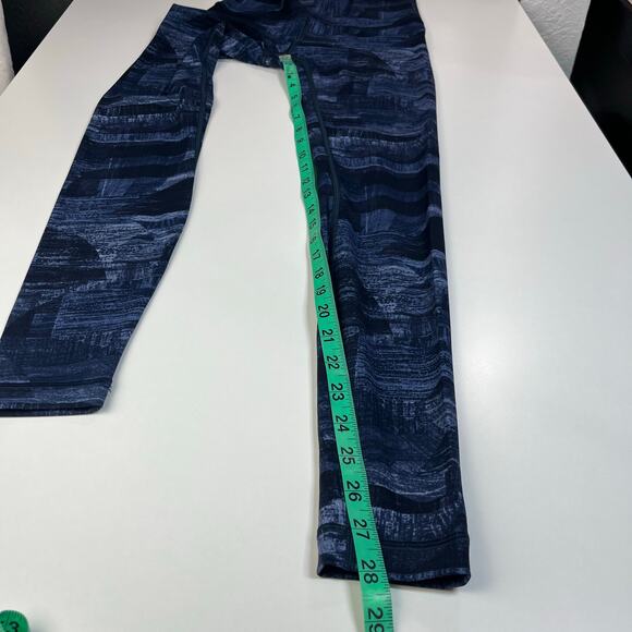 Lululemon Wunder Under Leggings 28in Sz 4  Transition Multi Midnight Navy Blue - Picture 11 of 14
